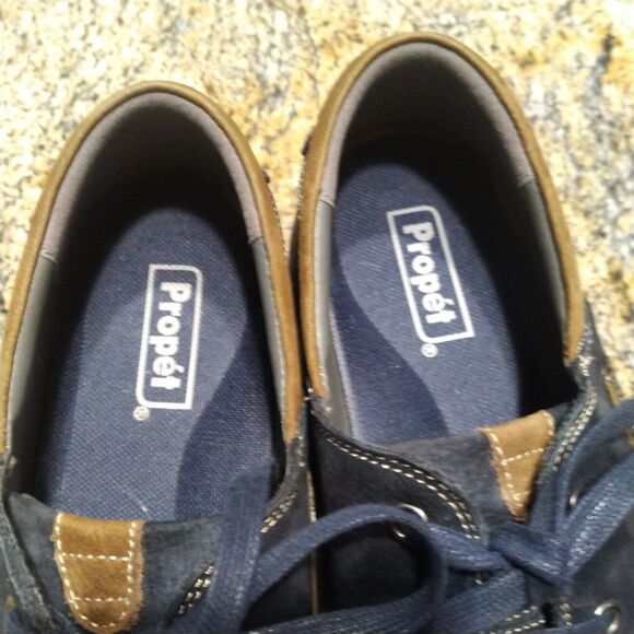 Propet Pomeroy MCA082S Men's Boat Shoe Oxfords Navy Blue Nubuck Size US 11.5W(E) - Picture 8 of 12